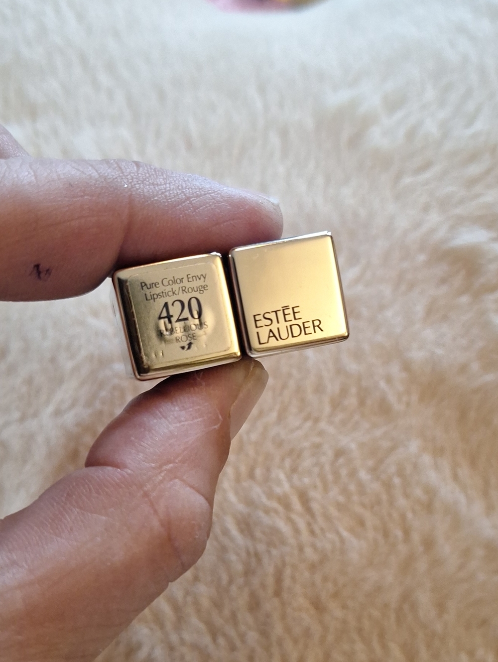 Mini Estee Lauder Pure Color Envy Lipstick 420 Generous Rose - Gold